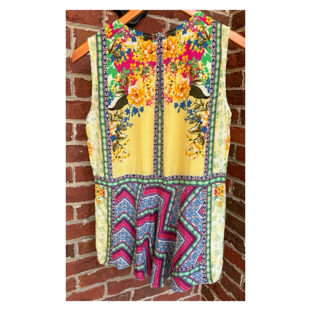 NWOT Anthropologie Bhanuni By Jyoti Mixed Print Beaded Top Size XS - Picture 10 of 15